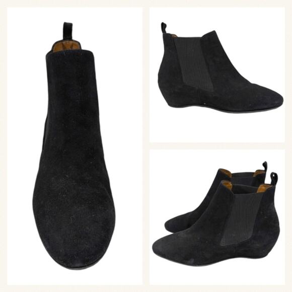 Aquatalia Veronica Weatherproof Suede Booties EUC $550 Size 8   S3061 - Picture 1 of 12